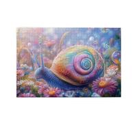 Cafemira Adult Wooden Jigsaw Puzzle 1000 Pcs,Imaginary Snail,Every Piece is Unique,Ideal for Relaxation and Family Fun,Exercise Hands on Skills and Thinking,Use your imagination to the fullest