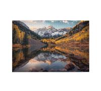 Cafemira Adult Wooden Jigsaw Puzzle 1000 Pcs,Scenic Mountain And Lake,Relieve Stress And Enjoy The Fun Of Solving Puzzles,Exercise Your Hands On Skills,Every Piece Is Unique,For Scenery Lovers,
