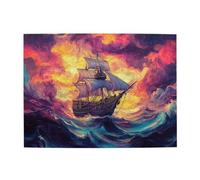 Cafemira Adult Wooden Jigsaw Puzzle 500 Pcs, A Big Ship Full Of Fantasies,Relax And Enjoy The Fun Of Solving Puzzles,Exercise Hands On Skills And Thinking,Every Piece Is Unique,Stunning Artwork