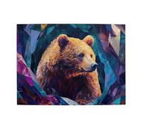 Cafemira Adult Wooden Jigsaw Puzzle 500 Pcs,Bear In The Crystal Cave,Relax And Enjoy The Fun Of Solving Puzzles,Exercise Hands On Skills And Thinking,Exploratory Hobbies And Challenges