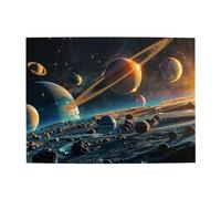 Cafemira Adult Wooden Jigsaw Puzzle 500 Piece,Earth In Universe,Relax And Enjoy The Fun Of Solving Puzzles,Challenging Brain Exercise,Exercise Your Hands On Skills,Complete With Family