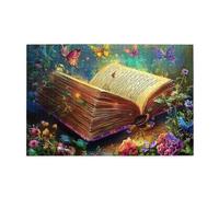 Cafemira Adult wooden puzzles,1000 pcs Jigsaw Puzzle,Open Book with Butterflies Emerging,Relax and Enjoy the Fun of Solving,Use your imagination to the fullest,Complete with family