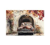 Cafemira Adults Jigsaw Puzzle,1000 Pcs Wooden Puzzles,Fall Foliage And Vintage Cars,Relax And Enjoy The Fun Of Solving Puzzles,Exploratory Hobbies And Challenges,Exercise Your Hands On Skills