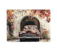 Cafemira Adults Jigsaw Puzzle,500 Pcs Wooden Puzzles,Fall Foliage And Vintage Cars,Relax And Enjoy The Fun Of Solving Puzzles,Exploratory Hobbies And Challenges,Exercise Your Hands On Skills