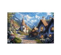 Cafemira Adults Jigsaw Puzzle,Tranquil Villages,1000 Pcs Wooden Puzzles,Relax And Enjoy The Fun Of Solving,Exploratory Hobbies And Challenges,Every Piece Is Unique,Forget The Troubles Of Life