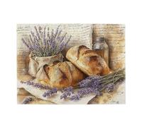 Cafemira Adults Vintage Wooden Jigsaw Puzzle 500 Pieces,Baguette And Dried Lavender Bundles,Relieve Stress And Enjoy The Fun Of Solving,Hands On Assembly Of Your Home Decor Wall Art
