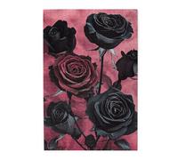 Cafemira Adults Wooden jigsaw Puzzle 1000 pcs,Black Rose Bloom,Relieve Stress and Enjoy the Fun of Solving,suitable for entertaining with family during holidays,Every Piece is Unique