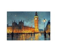 Cafemira Adults Wooden Jigsaw Puzzle 1000 Pieces,Big Ben,A Landmark Building In The City,Relieve Stress And Enjoy The Fun Of Solving,Exercise Hands On Skills & Thinking,Gift For Friend Family