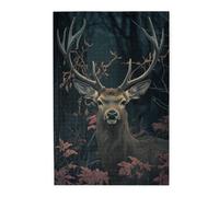 Cafemira Adults Wooden Jigsaw Puzzle 1000 Pieces,Deer With Vines In The Antlers In The Dark forests,Relax And Enjoy The Fun Of Solving,Exercise Hands On Skills And Thinking,Gift For Friend