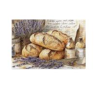 Cafemira Adults Wooden jigsaw Puzzle 1000 Pieces,Rustic Baguette And Dried Lavender Bundles On Table,Exercise Hands-on Ability and Thinking Patience,Party events to bring people closer together