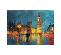 Cafemira Adults Wooden Jigsaw Puzzle 500 Pieces,Big Ben,A Landmark Building In The City,Every Piece Is Unique,Relieve Stress And Enjoy The Fun Of Solving,Exercise Hands On Skills & Thinking