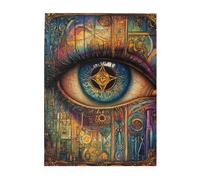 Cafemira An artistic representation of the eye,Adult Wooden Jigsaw Puzzle 500 Piece,Exercise Hands on Skills and Thinking,Party events to bring people closer together,pleasure both body and mind