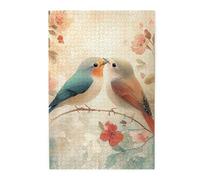 Cafemira Animal Wooden Jigsaw Puzzle 1000 Piece For Adult,Two Birds,One Kissing The Other,Exercise Hands On Skills And Thinking,Brainstorming For Stress Relief,Complete With Family And Friends