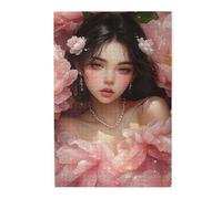 Cafemira Beautiful Woman Lying Among The Flowers,1000 Pieces Wooden Jigsaw Puzzle For Adults,Relieve Stress& Enjoy The Fun Of Solving,Ideal For Relaxation And Family Fun,Stunning Artwork