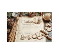 Cafemira Classics Wooden Jigsaw Puzzle 1000 pcs,for Adults,retro Christmas illustrations,Relax and Enjoy the Fun of Solving,Exercise your hands on skills,pleasure both body and mind