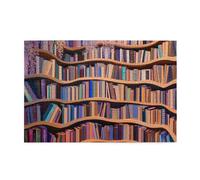 Cafemira Color Coordinated Library Wall,1000 pcs Jigsaw Puzzle,Adult wooden puzzles,Challenging Brain Exercise,Relax and Enjoy the Fun of Solving,Creative Activity Hobbies,Every Piece is Unique