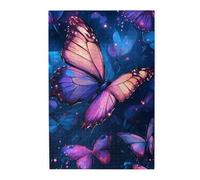 Cafemira Colored Butterflies Retro Art,1000 Pcs Wooden Jigsaw Puzzles For Adults,Relieve Stress And Enjoy The Fun Of Solving,Exercise Your Hands On Skills,Ideal For Relaxation And Family Fun