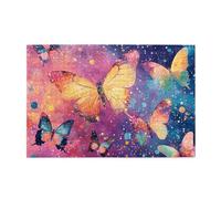 Cafemira Colorful Butterflies,Adult Wooden Jigsaw Puzzle 1000 pcs,Vibrant Winged,Exercise Hands on Skills and Thinking,Exploratory hobbies and challenges,Complete with family and friends