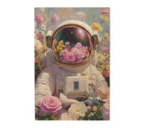 Cafemira Dreamlike Astronaut In Flower Field,Jigsaw Puzzles 1000 Pieces For Adults,Exercise Hands On Skills And Thinking,Relieve Stress And Enjoy The Fun Of Solving,Complete With Family Friends