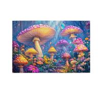 Cafemira Enchanted Mushroom Forests,1000 Pcs Wooden jigsaw Puzzles for Adults,Whimsical Fairyland,Use your imagination to the fullest,Enjoy the puzzle solving process,Stunning Artwork