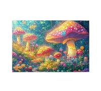 Cafemira Enchanted Mushroom Forests,1000 Pcs Wooden jigsaw Puzzles for Adults,Whimsical Fairyland,Use your imagination to the fullest,Enjoy the puzzle solving process,Gifts for Friends Family
