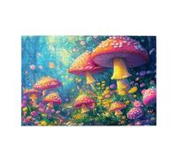 Cafemira Enchanted Mushroom Forests,chic jigsaw Puzzle for Adults 1000 Pcs,Whimsical Fairyland,Wooden Puzzles,Relieve Stress and Enjoy the Fun of Solving,Exercise your hands on skills