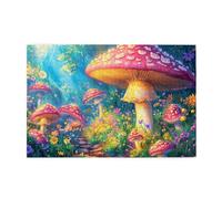 Cafemira Enchanted Mushroom Forests,chic Wooden Jigsaw Puzzle 1000 pcs for Adults,Whimsical Fairyland,Hands on assembly of your home decor wall art,Challenging Brain Exercise,Stunning Artwork