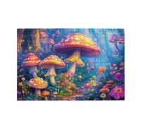 Cafemira Enchanted Mushroom Forests,jigsaw Puzzle for Adults 1000 Pcs,Whimsical Fairyland,chic Wooden Puzzles,Relieve Stress and Enjoy the Fun of Solving,Ideal for Relaxation and Family Fun