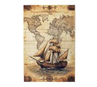 Cafemira Explore New World Maps,Wooden Jigsaw Puzzle For Adults 1000 Pcs,Every Piece Is Unique,Relieve Stress And Enjoy The Fun Of Solving Puzzles,Complete With Family And Friends