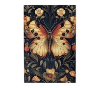 Cafemira Exquisite Wooden Jigsaw Puzzle 1000 Piece For Adult,Stunning Butterfly In Blooming Garden,Exercise Hands-On Ability & Thinking Patience,Brainstorming For Stress Relief,Stunning Artwork