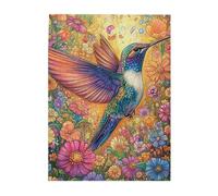 Cafemira Exquisite Wooden Jigsaw Puzzle 500 Pcs,Vibrant Birds and Blooming Flowers,Creative Activity Hobbies for Adults,Hands on assembly of your home decor wall art,challenge to yourself