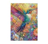 Cafemira Exquisite Wooden Jigsaw Puzzle 500 Piece for Adult,Vibrant Birds and Blooming Flowers,Exercise Hands on Skills and Thinking,Relieve Stress &Enjoy the Fun of Solving,Vibrant Colors