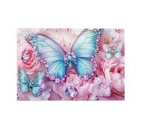 Cafemira Flowers And Shining Butterflies,Adults Jigsaw Puzzle,1000 Pcs Wooden Puzzles,Relax And Enjoy The Fun Of Solving,Complete With Family Friends,Party Events To Bring People Closer Together