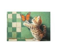 Cafemira Fun Kitten Jigsaw Puzzle,Adult Wooden Jigsaw Puzzle 1000 Pcs,Every Piece Is Unique,Relax And Enjoy The Fun Of Solving Puzzles,Use Your Imagination To The Fullest,Stunning Artwork