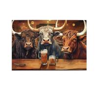 Cafemira Highland cattle,Wooden Jigsaw Puzzle 1000 pcs,Creative Activity Hobbies for Adults,Brainstorming for Stress Relief,Exercise your hands on skills,promote a warmer relationship