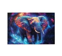 Cafemira Jigsaw Puzzle 1000 Pcs,Cosmic Galaxies And Elephants,Adult Wooden Puzzles,Relax And Enjoy The Fun Of Solving,Hands On Assembly Of Your Home Decor Wall Art,Every Piece Is Unique