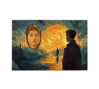 Cafemira Jigsaw Puzzle 1000 pcs,Surrealism,A man gazes into a mirror,Adults Wooden puzzles,Use your imagination to the fullest,Every Piece is Unique,Complete with family and friends