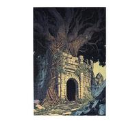 Cafemira Jigsaw Puzzle 1000 Piece,Ancient Tree Amidst Ruined Library,Adults Wooden puzzles,Every Piece is Unique,Relieve Stress & Enjoy the Fun of Solving,Great for Relaxation and Display