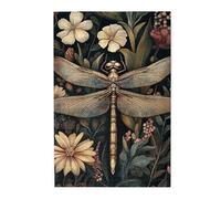 Cafemira Jigsaw Puzzle 1000 Piece,Exquisite Insect in Vintage Flower Garden,Adults Wooden puzzles,Exploratory hobbies and challenges,Exercise Hands on Skills and Thinking,Every Piece is Unique