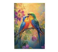 Cafemira Jigsaw Puzzle 1000 Piece,Two Love birds on Treetop,Romantic Avian Couple in Canopy,Adults Wooden puzzles,Every Piece is Unique,Relieve Stress &Enjoy the Fun of Solving,Stunning Artwork