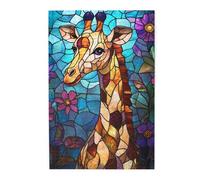 Cafemira Jigsaw Puzzle For Adults 1000 Pcs,Exquisite Colored Glass Giraffe,Wooden Puzzles,Relieve Stress And Enjoy The Fun Of Solving,Every Piece Is Unique,Exploratory Hobbies &Challenges
