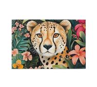 Cafemira Jigsaw Puzzle Wooden 1000 Pcs For Adult,Leopard Hiding In The Jungle,Relax And Enjoy The Fun Of Solving,Exploratory Hobbies And Challenges,Exercise Hands On Skills And Thinking