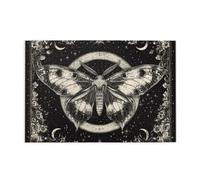 Cafemira Moonlit Moth,Vintage 1000 pcs Wooden Jigsaw Puzzle for Adult,Black and white tones,Relieve Stress and Enjoy the Fun of Solving,Exercise your hands on skills,Complete with family friends