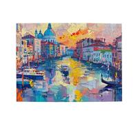 Cafemira Oil Painting Morning In Venice,500 Pcs Adult Wooden Jigsaw Puzzle,Exercise Hands On Skills And Thinking,Every Piece Is Unique,Relieve Stress & Enjoy The Fun Of Solving Puzzles