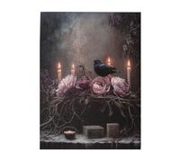 Cafemira Retro Adults Wooden jigsaw Puzzle 500 Pieces,Enchanted forests Altar with Blossoms & bird Mystical Scene,Brainstorming for Stress Relief,Creative Activity Hobbies,Every Piece is Unique