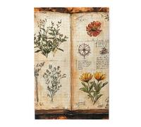 Cafemira Retro Jigsaw Puzzle 1000 pcs,open ancient tome with dried herbs and flowers,Adults Wooden puzzles,Use your imagination to the fullest,Exploratory hobbies and challenges