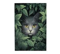 Cafemira the cat is hiding in the green field,Wooden Jigsaw Puzzle 1000 pcs for Adults,Exercise Hands-on Ability and Thinking Patience,Ideal for Relaxation and Family Fun,Complete with family