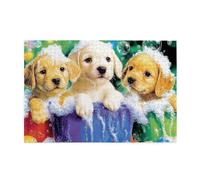 Cafemira Three Puppies in Bubbles Bath,Wooden Jigsaw Puzzle 1000 pcs for Adult,Adorable Canine Bath Time,Exercise your hands on skills,Relieve Stress and Enjoy the Fun of Solving Puzzles