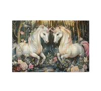 Cafemira Unicorns in a forests,Jigsaw Puzzle 1000 pcs,Adult Wooden puzzles game,Relieve Stress and Enjoy the Fun of Solving,Use your imagination to the fullest,Forget the troubles of life