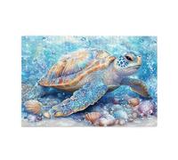 Cafemira Unique Wooden Jigsaw Puzzle 1000 pcs,shimmering sea turtle,Adult puzzles game,Ideal for party game nights,Exercise your hands on skills,promote a warmer relationship,Complete with family